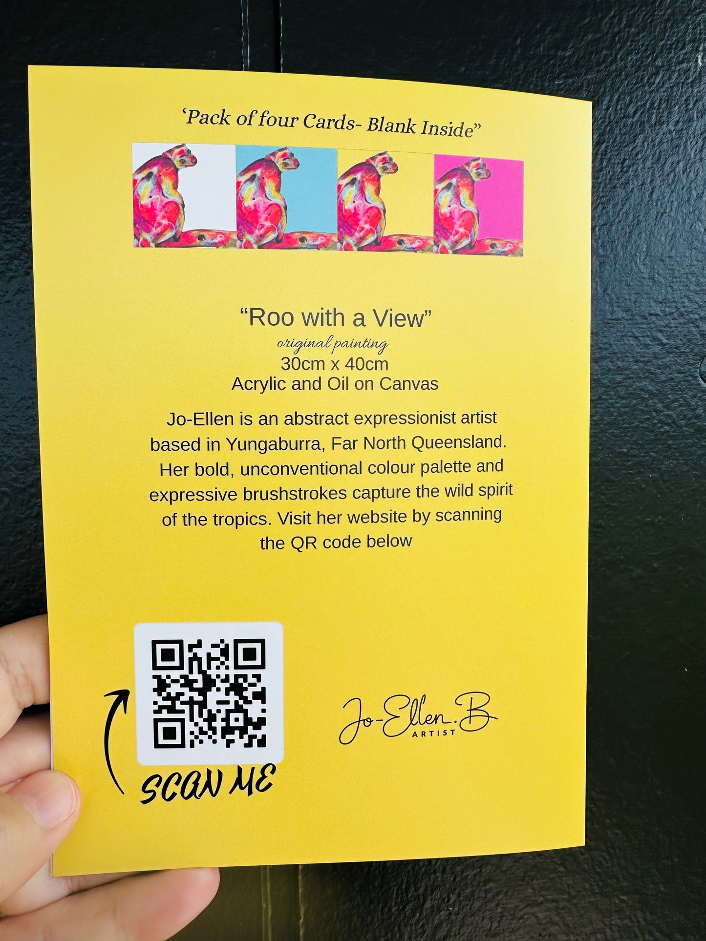 Pack of 4 Cards from the original 'Roo with a View'