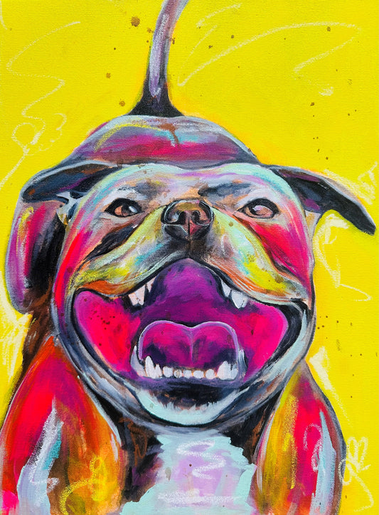 'Happy Staffy' limited prints