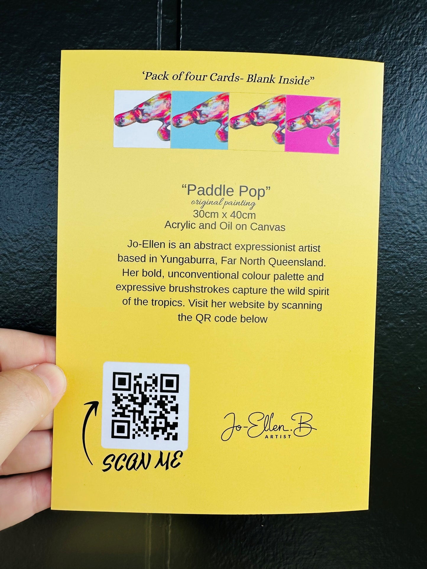 Pack of 4 Cards from the original 'Paddle Pop'