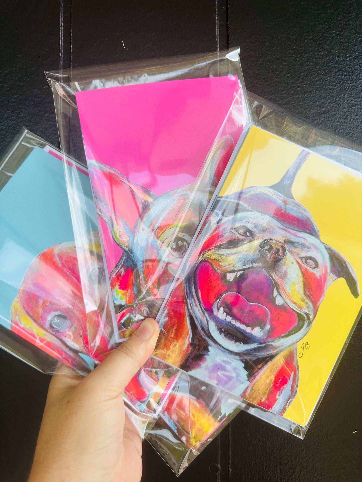 Pack of 4 Cards from the Pet Portrait Painting