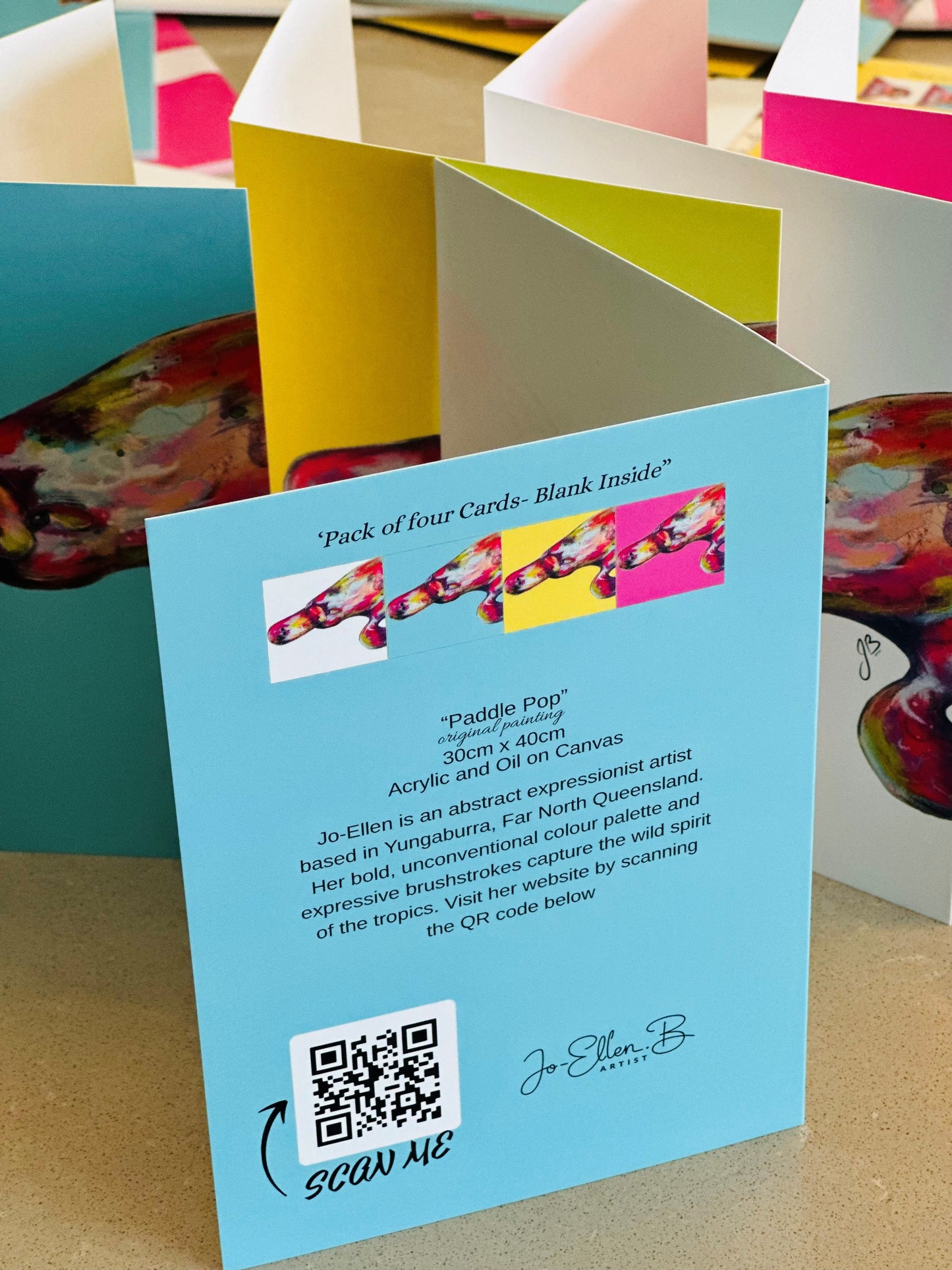 Pack of 4 Cards from the original 'Paddle Pop'