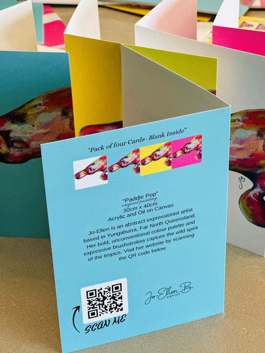 Pack of 4 Cards from the original 'Paddle Pop'