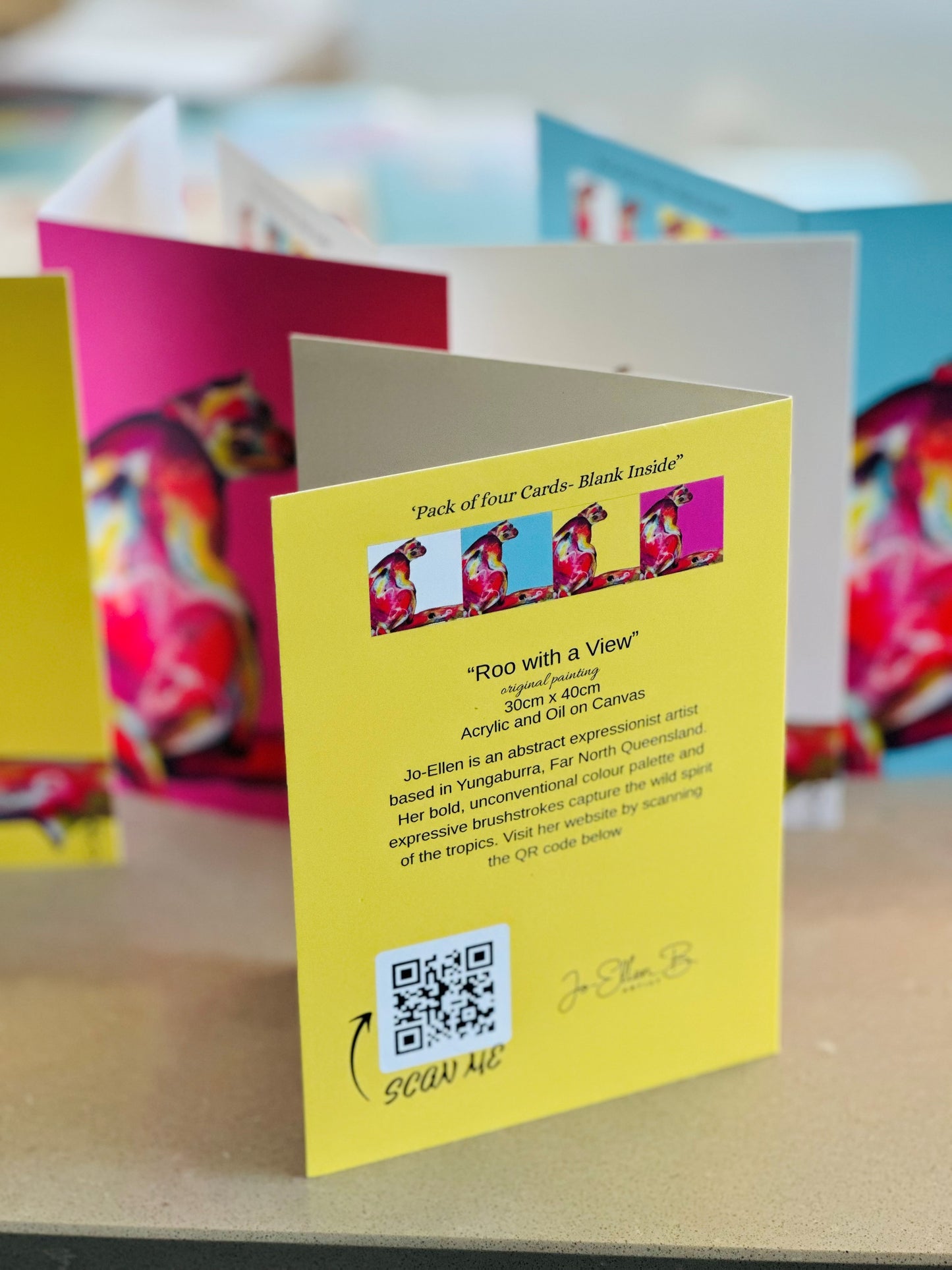 Pack of 4 Cards from the original 'Roo with a View'